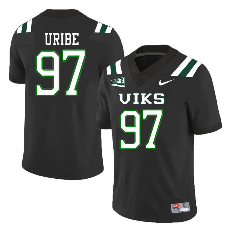 Portland State Vikings #97 Mathias Uribe College Footbaall Jerseys,Uniforms Stitched-Black